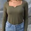 Ever Soft Square Neck Top - Olive - FINAL SALE -Active Aura Shop EverSoftSquareNeckTop Olive 6