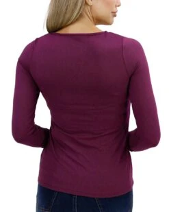 Ever Soft Fuchsia Square Neck Top - FINAL SALE -Active Aura Shop EversoftSquareNeckTop Fuchsia 3