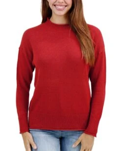 Everyday Autumn Red Mock Neck Sweater -Active Aura Shop EverydayCrewneckSweater Ember 1 611ac9fc 631b 46c3 a2fe 84ed3834d7b4