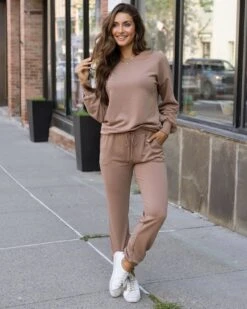 Signature Soft Toffee Sweatpants - FINAL SALE 13 Signature Soft Toffee Sweatpants - FINAL SALE -Active Aura Shop EverydaySoftSweatpants Toffee 8