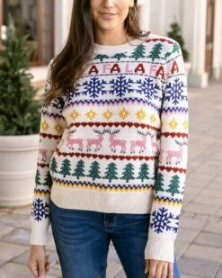 Fa La La Christmas Intarsia Sweater