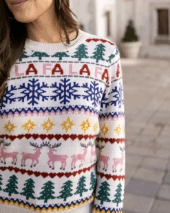 Fa La La Christmas Intarsia Sweater 13 Fa La La Christmas Intarsia Sweater -Active Aura Shop FALALAIntarsiaSweater 16