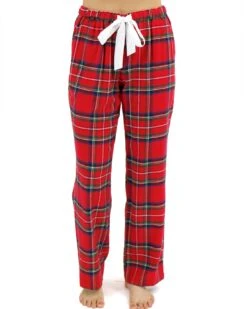 Flannel Christmas Red Plaid Pajama Pants -Active Aura Shop FlannelChristmasPajamas RedPlaid 2