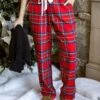 Flannel Christmas Red Plaid Pajama Pants
