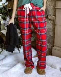 Flannel Christmas Red Plaid Pajama Pants