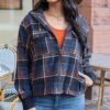 Flannel Navy/Orange Plaid Jacket -Active Aura Shop FlannelPlaidJacket Navy 17
