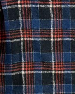 Flannel Navy/Orange Plaid Jacket -Active Aura Shop FlannelPlaidJacket Navy 4