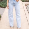 Wide Leg Premium Denim In Non Distressed Light-Wash - FINAL SALE -Active Aura Shop FlarePremiumDenim NonDistressed LightWash 2