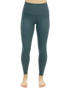Fleece Lined Spruce Green Pocket Leggings -Active Aura Shop FleecePocketLeggings SpruceGreen 1 1