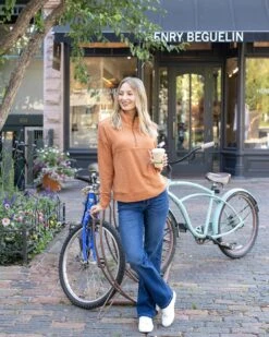 Fleece Dark Mid-Wash Straight Leg Jeans -Active Aura Shop FleeceStraightLegJeans DarkMidWash 4