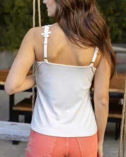 Snow White Floral Lace Tank Top - FINAL SALE -Active Aura Shop FloralLaceTankTop SnowWhite 12