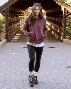 Vintage Washed Wine Fleece Hoodie 12 Vintage Washed Wine Fleece Hoodie -Active Aura Shop G LBatch3 22copy