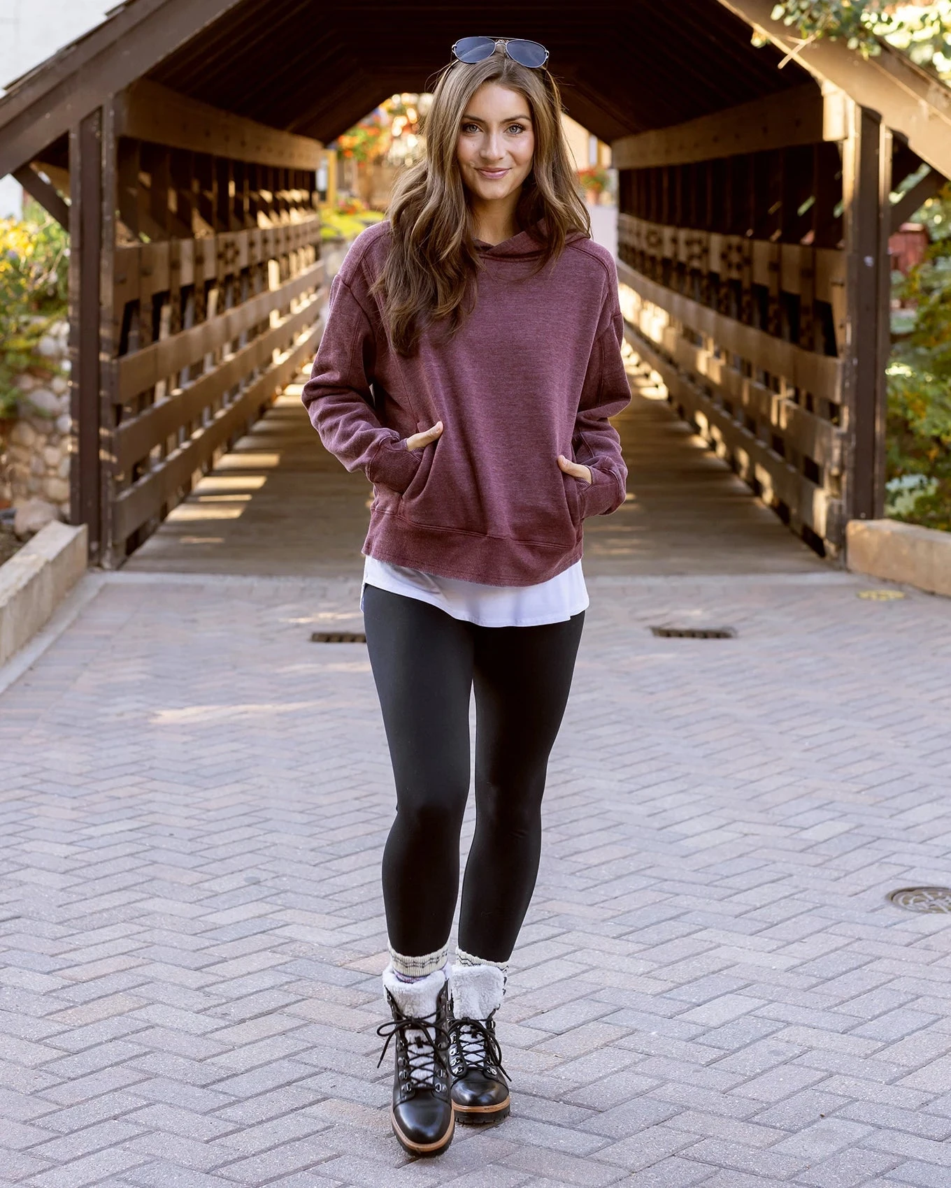 Vintage Washed Wine Fleece Hoodie 5 Vintage Washed Wine Fleece Hoodie - Image 3