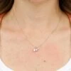 Gemstone Trio Necklace In Rose Gold