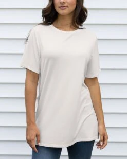 Cream Girlfriend Fit Tee
