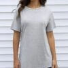 Light Heathered Grey Girlfriend Fit Tee -Active Aura Shop GirlfriendFitTee LightHeatheredGrey 1 1