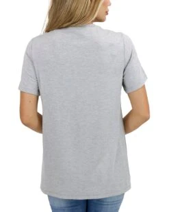 Light Heathered Grey Girlfriend Fit Tee -Active Aura Shop GirlfriendFitTee LightHeatheredGrey 2