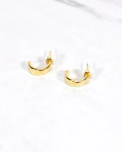Hammered Wide Hoop Earrings In Gold 9 Hammered Wide Hoop Earrings In Gold -Active Aura Shop HammedWideHoopEarrings 11