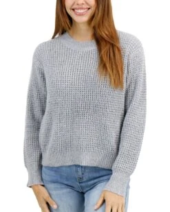 Heathered Grey Waffle Knit Sweater -Active Aura Shop HeatheredWaffleKnitSweater HeatheredGrey 1 223614d6 3538 4fd1 b88f 5cfd5aa550b8