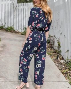 Hello Spring Floral Jumpsuit -Active Aura Shop HelloSpringFloralJumpsuit 5