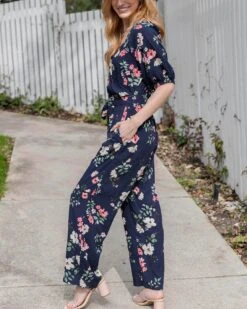 Hello Spring Floral Jumpsuit -Active Aura Shop HelloSpringFloralJumpsuit 6