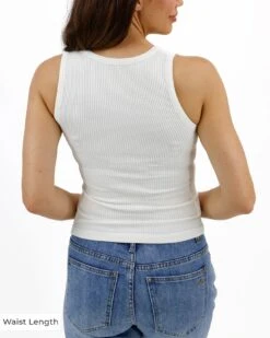 High Neck Ivory Brami Tank -Active Aura Shop HighNeckBramiTank Waist Ivory 2 b8904b80 7cee 44ec 8861 dda62d209012