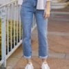 High-Rise Girlfriend Jeans In Non Distressed Mid-Wash - FINAL SALE -Active Aura Shop HighRiseGirlfriendJeans MidWash NonDistressed 2