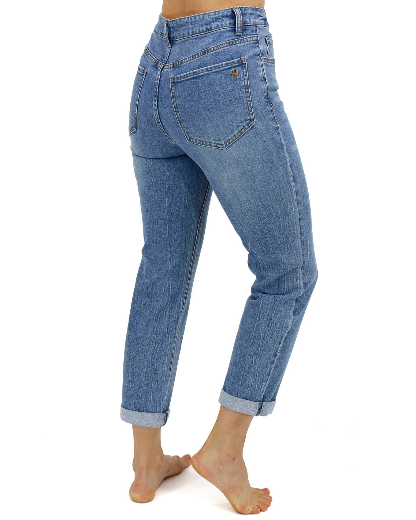 High-Rise Girlfriend Jeans In Non Distressed Mid-Wash - FINAL SALE 10 High-Rise Girlfriend Jeans In Non Distressed Mid-Wash - FINAL SALE - Image 8