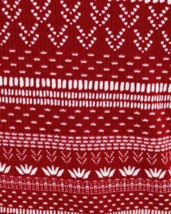 Holiday Red/White Intarsia Sleep Shirt Dress - FINAL SALE -Active Aura Shop HolidaySleepShirtDress RedWhiteIntarsia 3 1