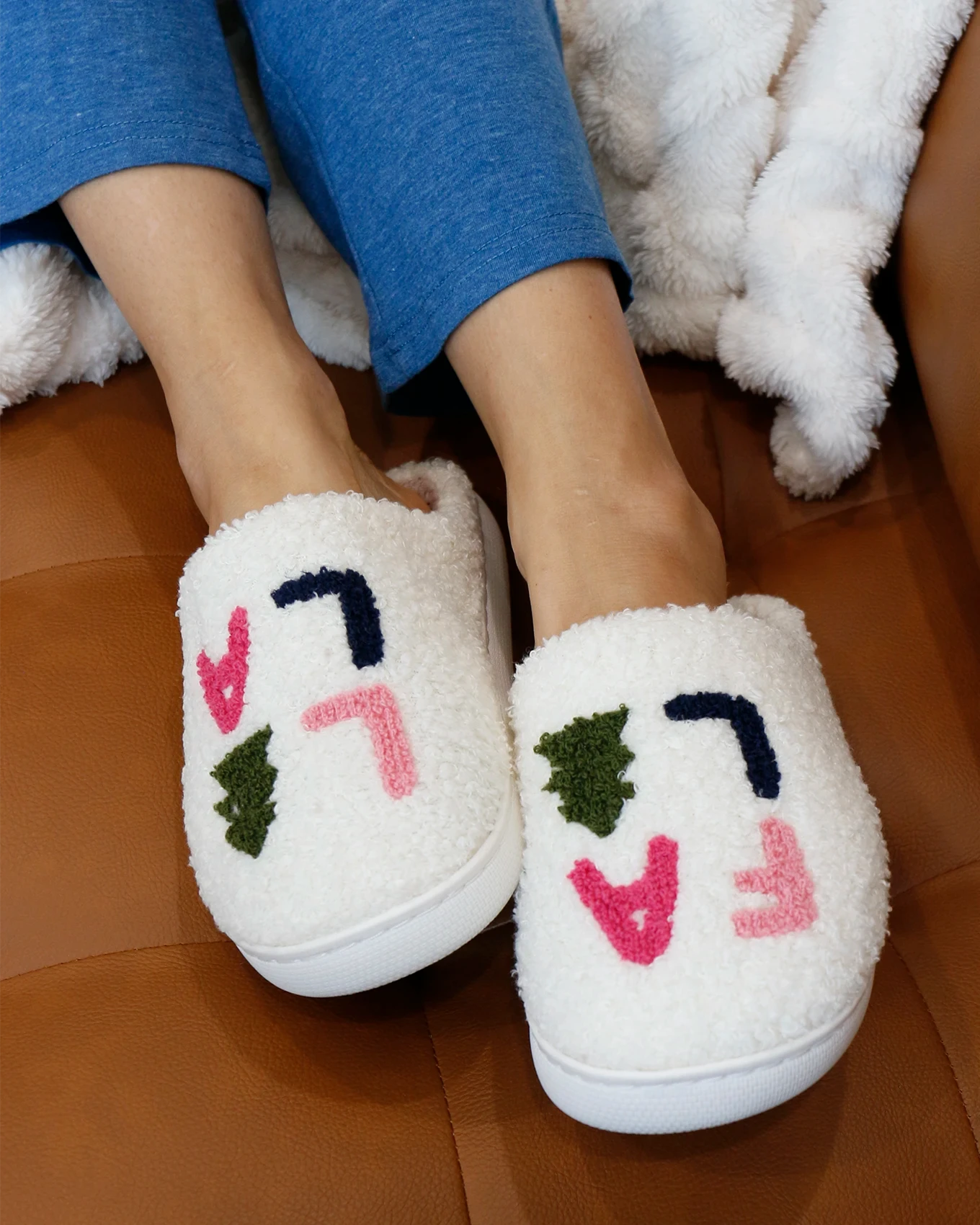 Holiday Fa La La La Slippers - FINAL SALE 4 Holiday Fa La La La Slippers - FINAL SALE - Image 2