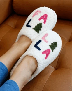 Holiday Fa La La La Slippers - FINAL SALE