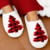 Holiday Plaid Christmas Tree Slippers - FINAL SALE -Active Aura Shop HolidaySlipper PlaidChristmasTree 11