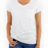 True Fit Perfect Pocket Tee In Ivory