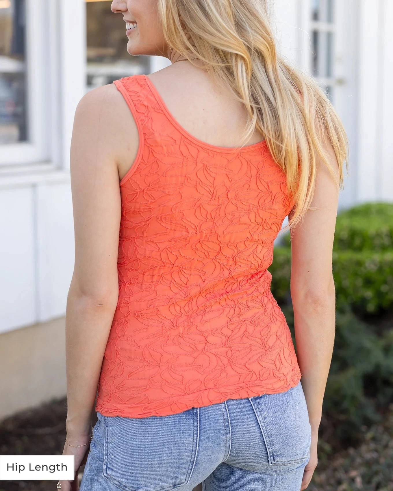 Orange Coral Jacquard Brami Tank 7 Orange Coral Jacquard Brami Tank - Image 5