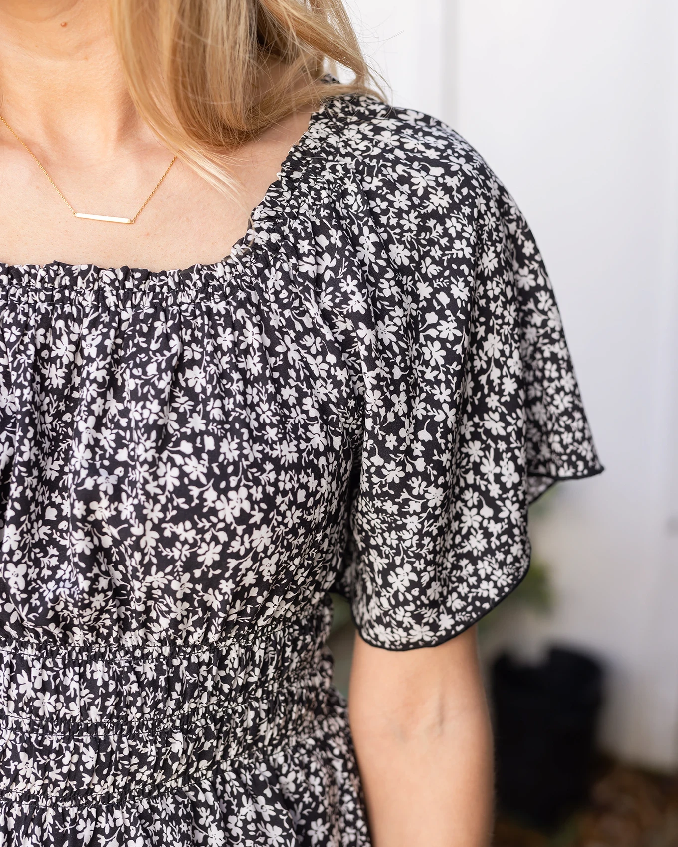 Josie Smocked Top In Black Ditsy 7 Josie Smocked Top In Black Ditsy - Image 5