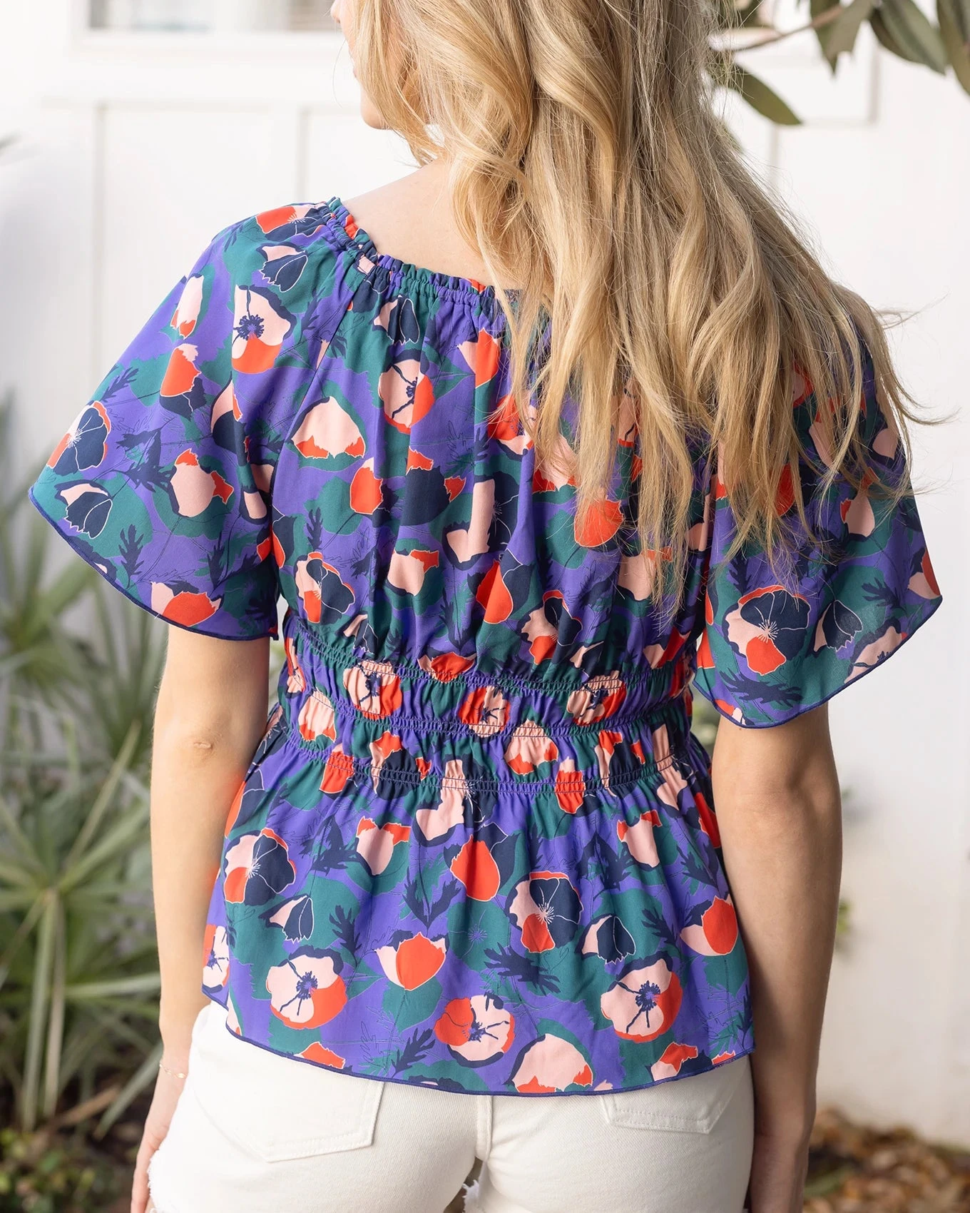 Josie Smocked Top In Purple Poppy 7 Josie Smocked Top In Purple Poppy - Image 5
