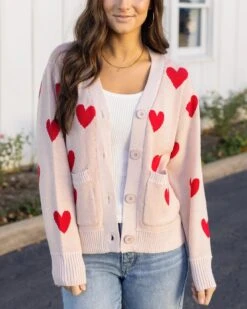 Knit Heart Cardigan