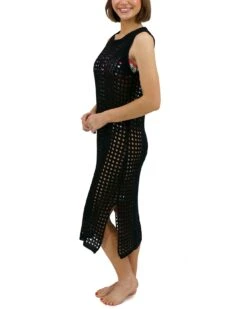 Capri Knit Swim Cover-Up In Black -Active Aura Shop KnitSwimCoverUp Black 2 7cc19c6a 4565 4842 974c edbdbab5304e