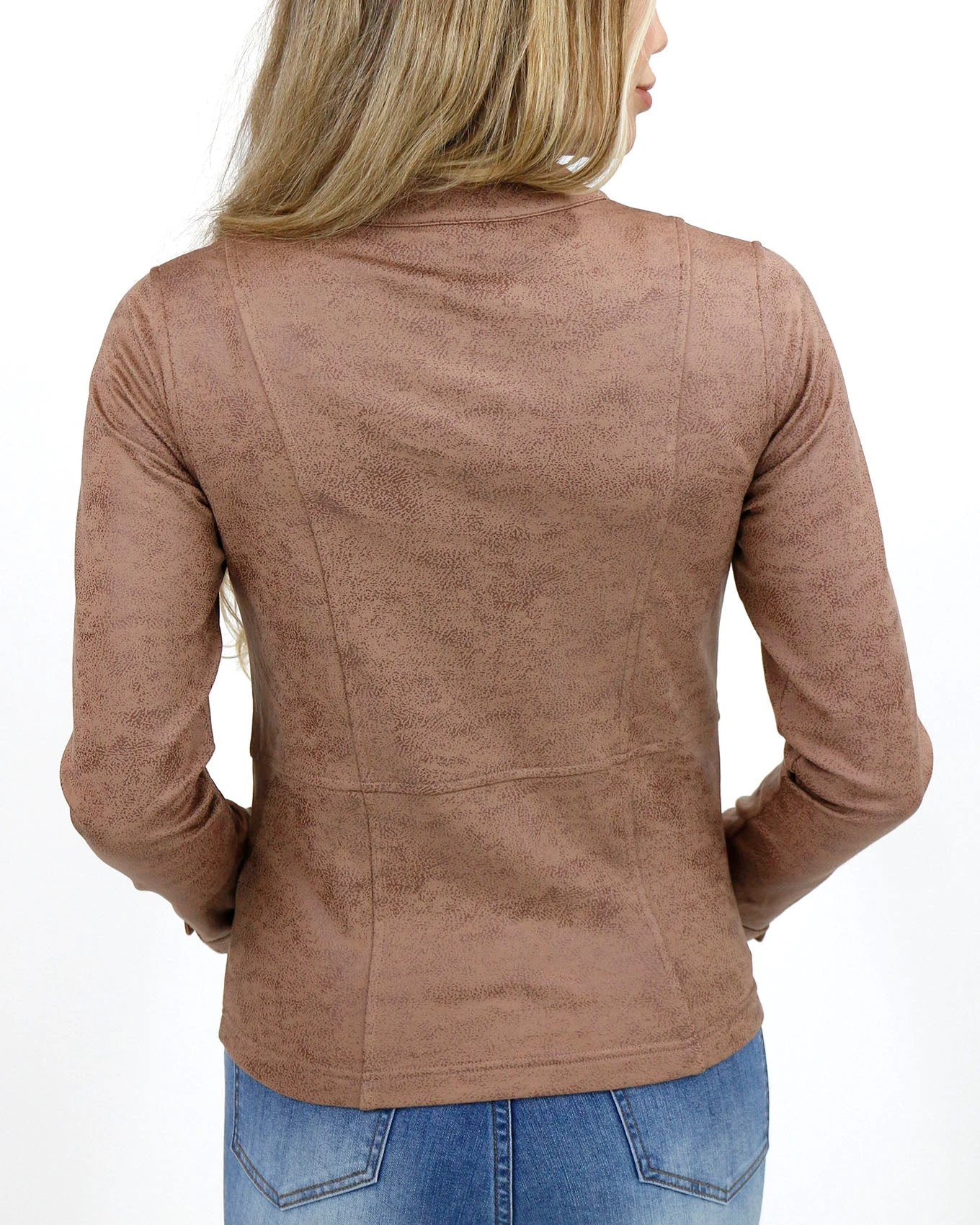 Leather Like Cafe Racer Jacket In Taupe 12 Leather Like Cafe Racer Jacket In Taupe - Image 10