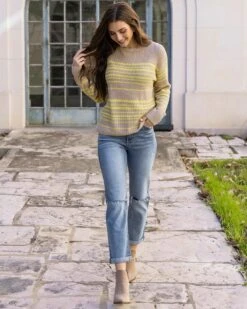 Lemon Lines Lightweight Sweater -Active Aura Shop LemonLinesLightweightSweater Batch2 2