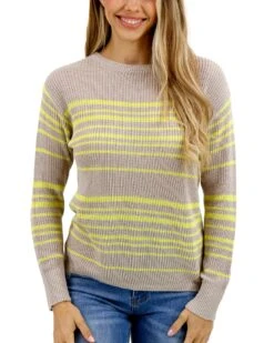 Lemon Lines Lightweight Sweater -Active Aura Shop LemonLinesLightweightSweater LemonLines 1