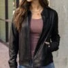 Lightweight Black Faux Leather Jacket -Active Aura Shop LightweightFauxLeatherJacket Black 8 3eb68cc9 59a6 4f3f 8061 1044e737d020