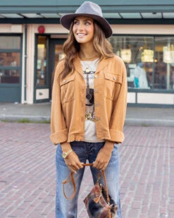 Linen Safari Jacket In Chai - FINAL SALE -Active Aura Shop LinenSafariJacket Chai 4