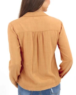 Linen Safari Jacket In Chai - FINAL SALE -Active Aura Shop LinenSafariJacket Chai Stock 2