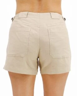 Khaki Linen Shorts -Active Aura Shop LinenShorts Khaki 2