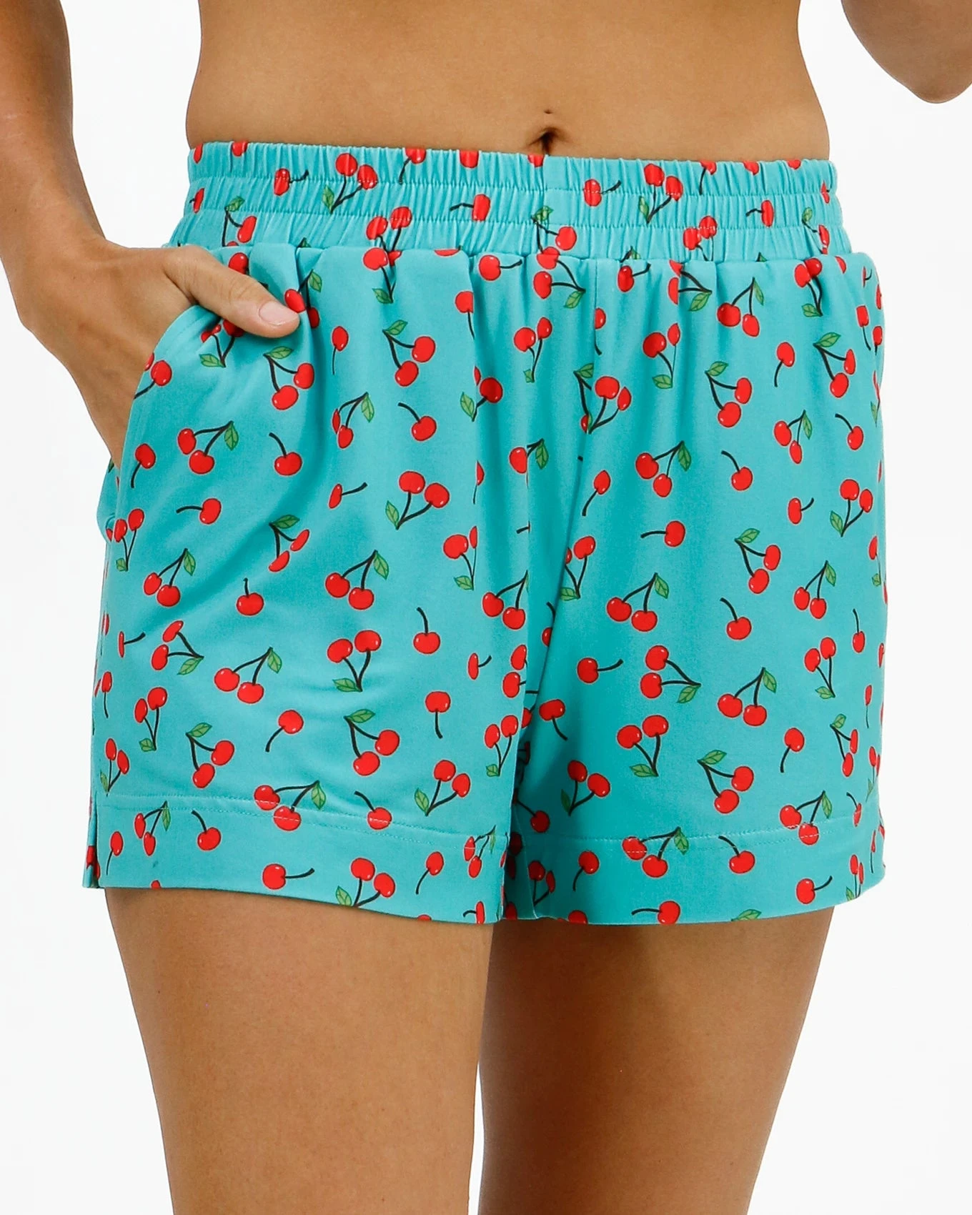 Live-In Short Sleeve Pajama Set In Cherry Print 12 Live-In Short Sleeve Pajama Set In Cherry Print - Image 10