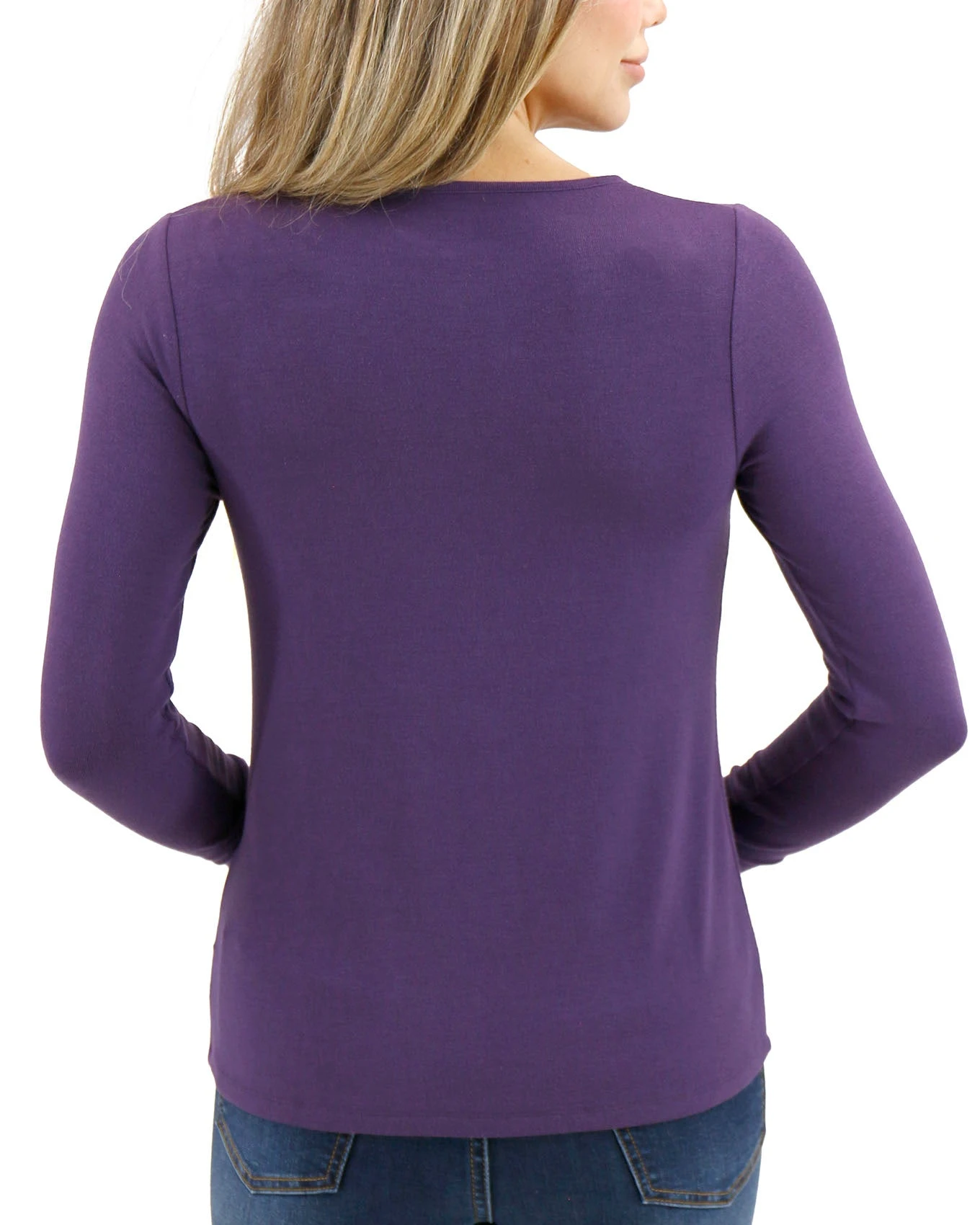 Long Sleeve Mystic Purple Twist Front Top 11 Long Sleeve Mystic Purple Twist Front Top - Image 9