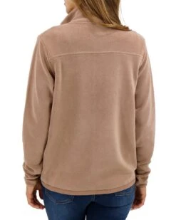 Luxe Cappuccino Teddy Fleece Jacket -Active Aura Shop LuxeTeddyBearJacket Cappuccino 4