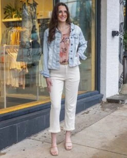 Mel's Fave Non Distressed Cropped Straight Leg Colored Denim In Natural -Active Aura Shop MelsFaveCroppedStraightLegColoredDenim NonDistressed Natural 20