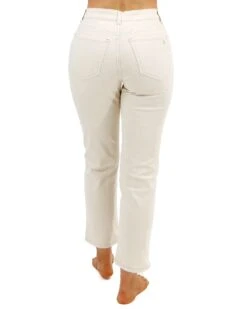 Mel's Fave Non Distressed Cropped Straight Leg Colored Denim In Natural -Active Aura Shop MelsFaveCroppedStraightLegColoredDenim NonDistressed Natural 8